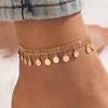 Voet Accessoire Gouden Ronde Hanger Multi- Damesketting Simia Strand .