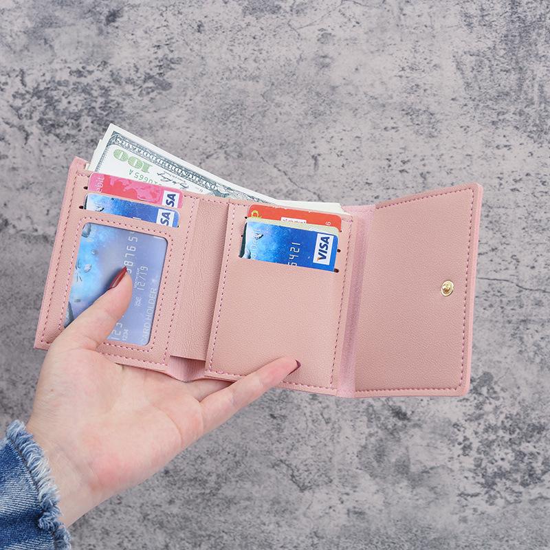 2025 Women's Cute Cartoon Pig Tri-Fold Coin Wallet