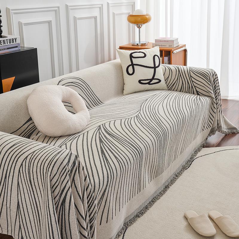 Abstract Four Seasons Universal Anti-Scratching Sofa Cover Full Covered Soft Cloth Protector for All Sofa Types