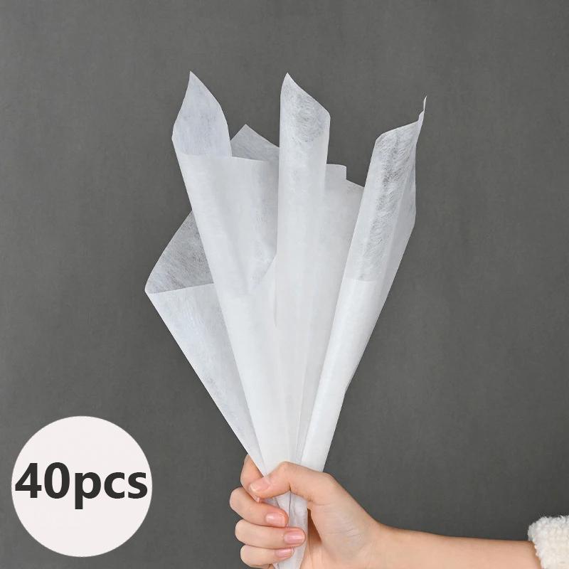 40 stk Melkekartong Papir Florist Blomsterinnpakningspapir DIY Håndlagde Bukett Håndverk Gaver Emballasje Bryllupsfest Forsyninger