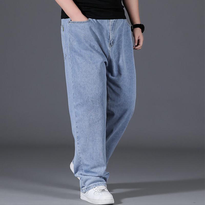 10XL Oversize Man Jeans Baggy Blue Men's Classic Jeans Cargo Loose Streetwear Plus Size Fashion Work Trousers For Men Pants