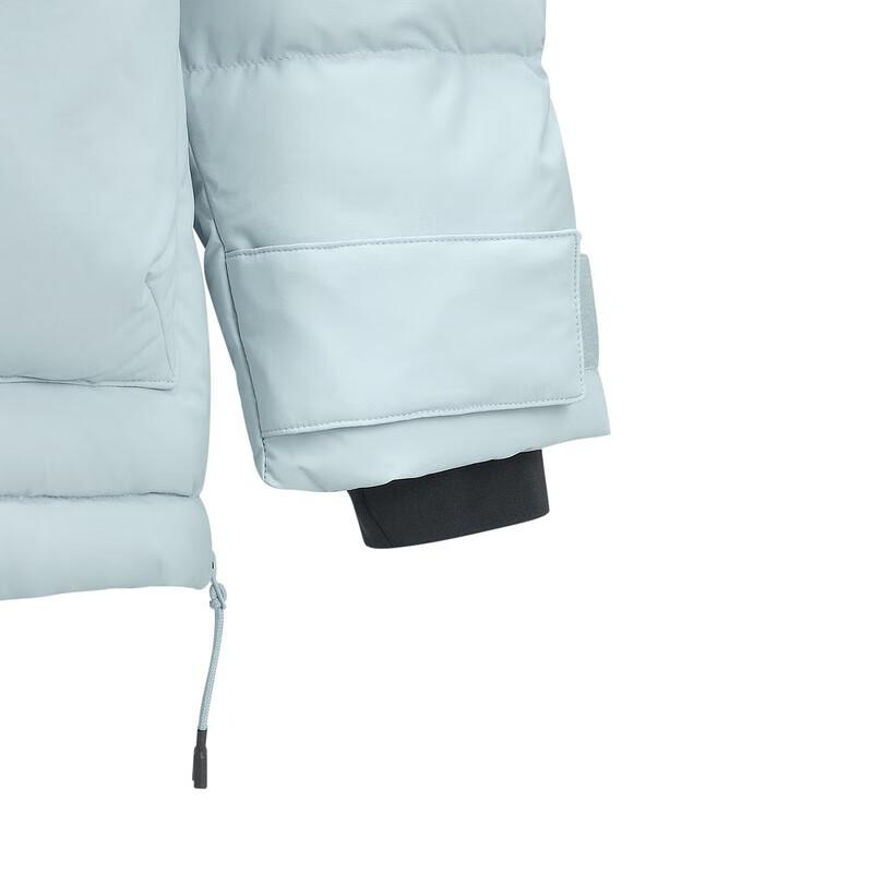 Skechers Sports Lifestyle Hooded Warm Antibacterial Zipper White Goose Down Jacket Men Jackets Pearl-Blue P424M157-01MZ