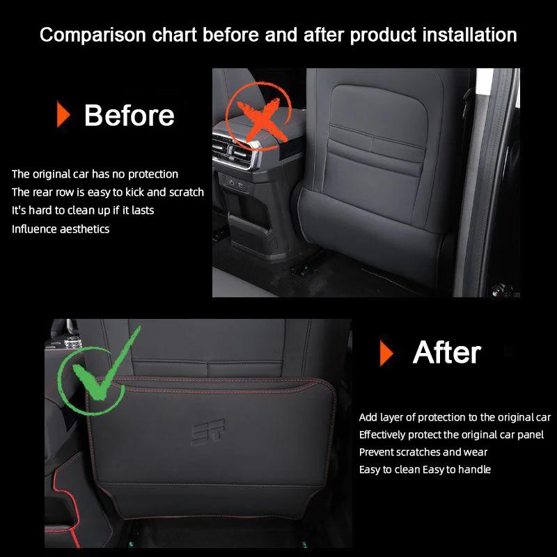 For Chery Jetour Traveler T2 DCT XWD 2025 2025 2025 Car Rear Seat Back Anti Kick Panel Protective Pad Anti Dirt Car Accessories