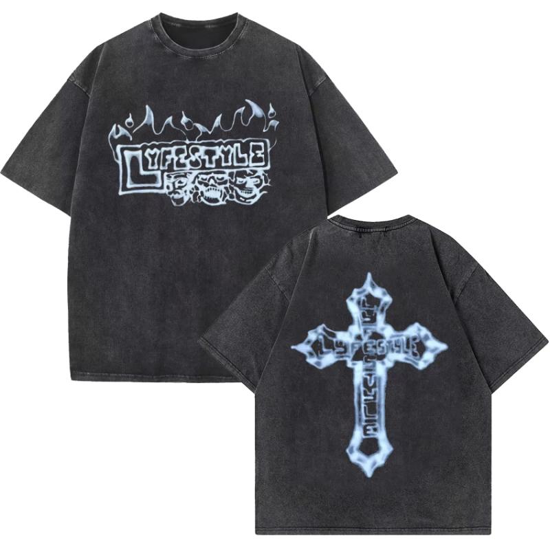 Rapper Yeat Lyfestyle Vintage Gewassen T-shirt Mannen Vrouwen Hip Hop Mode Hoge Kwaliteit T-shirts Casual Oversized T-shirt