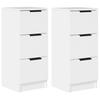 Sideboards 2 Pcs White 30 X 30 X 70 Cm Particleboard