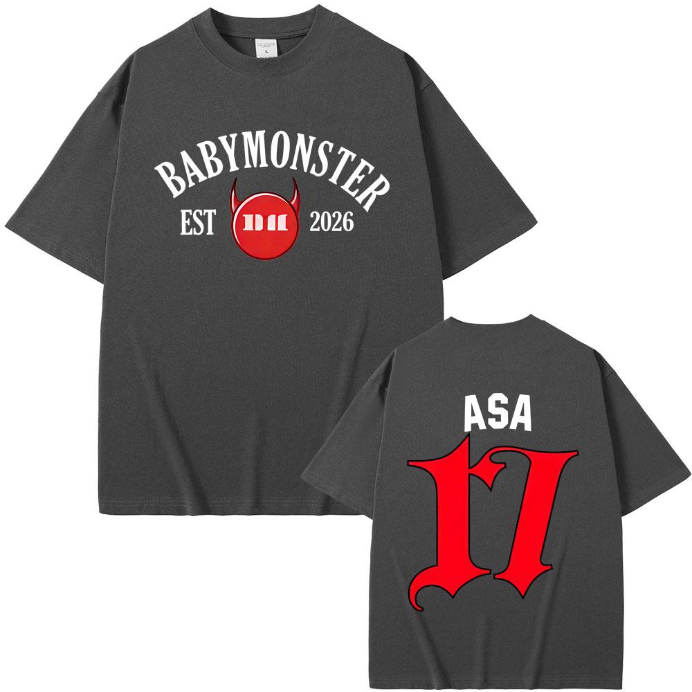Babymonster Ahyeon Asa Rami Rora Ruka Pharita Chiquita Tour 2026 Tshirt Unisex Women Fashion Oversized Cotton Short Sleeve T Shirt