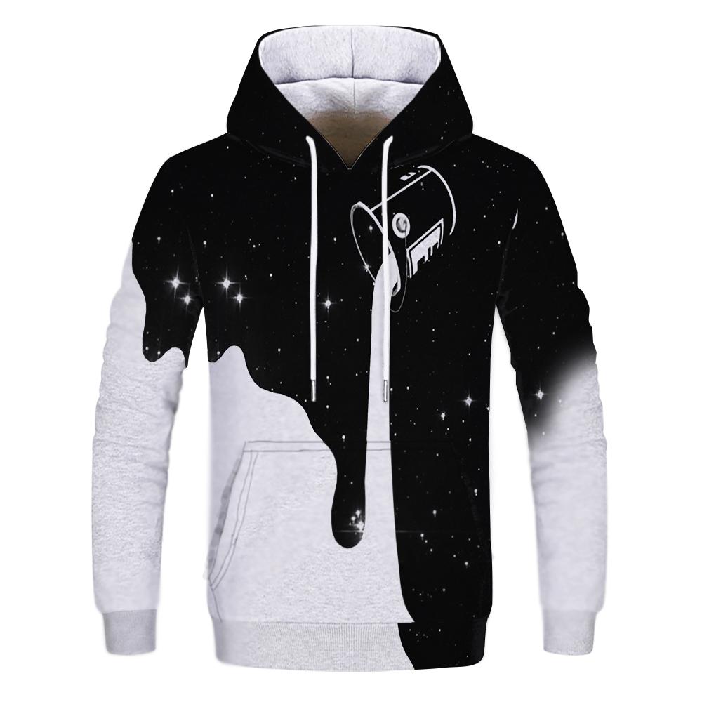 Men's Fashion 3D Beer Printed Hoodie Novelty Sanitary Clothes Hooded Sweatshirt Yellow Autumn Long Sleeved Pullover Top
