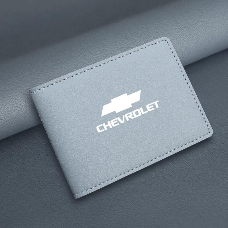 Porta patente sottile per auto, copertina in pelle per carta d'identità, per Chevrolet Spark Captiva Cruze Malibu Equinox Trax Camaro Blazer