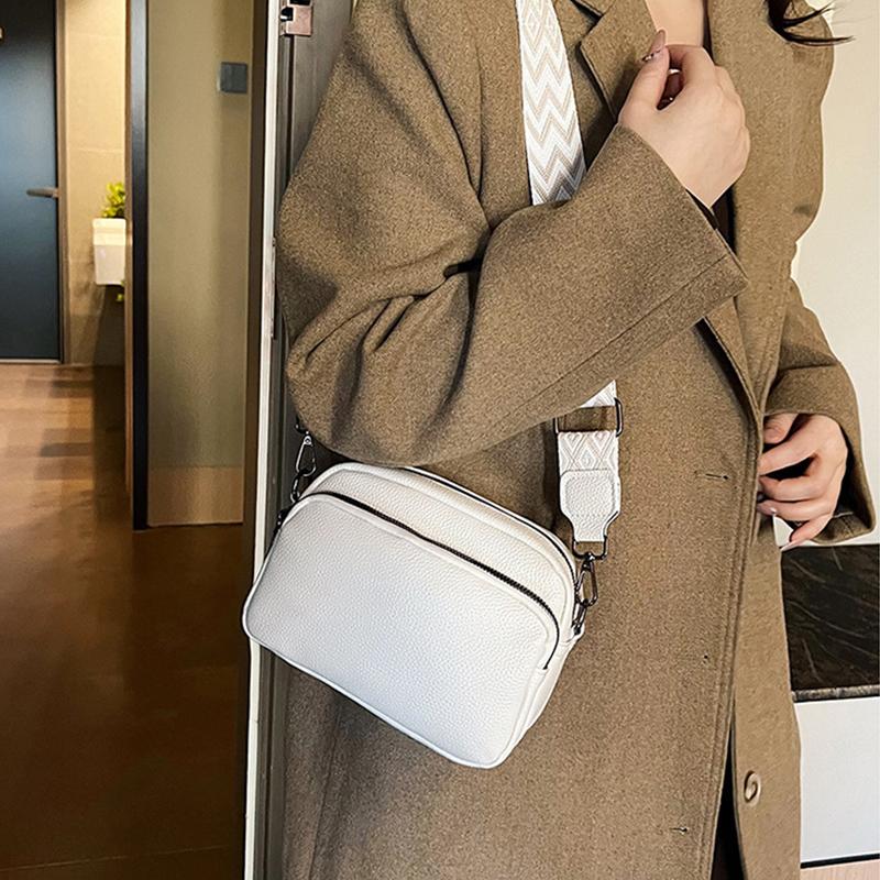 Fashion Wide Strap Shoulder Bag For Women Luxury Design PU Leather Handbags Purses Mobile Phone Crossbody Bag CLE
