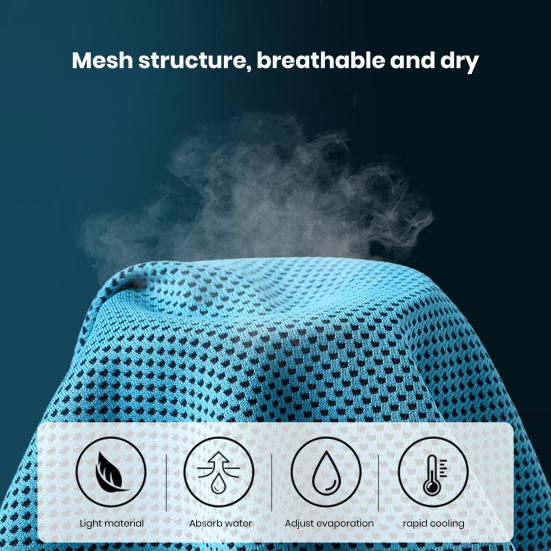 Instant Cooling Towel Extra Soft Quick Dry Sweat Absorption Breathable Running Yoga Workout Chilly Towel Sports Supplies