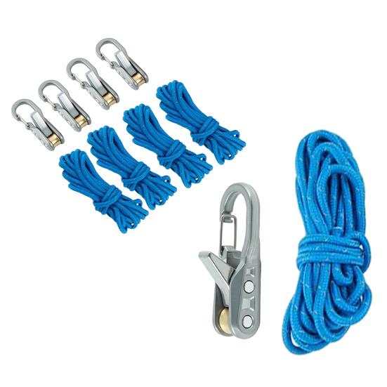 2/6/8/10/12/16/20 Pezzi Tenditore per Corda con Rullo Corda Robusto Metallo per Zainismo Escursionismo Nautica Campeggio Tenditore Regolatore per Corda di Tirante