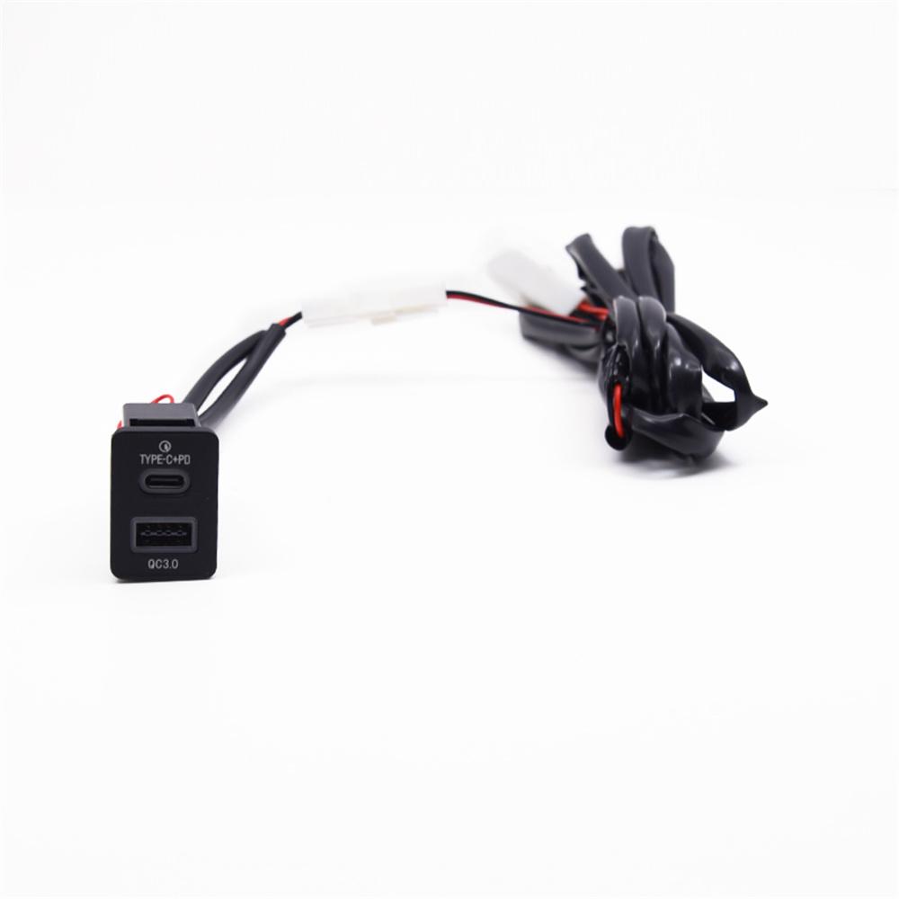 18W Car Charger Type-C+QC3.0 Fast Charging For Toyota Corolla Yaris RAV4