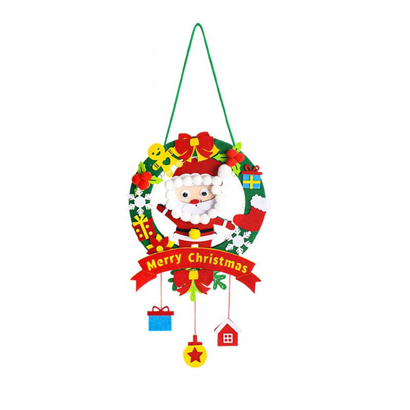 Snowman Elk Father Christmas Pendant Light Up Christmas Pendant Children Handmade Diy Wreath Christmas Tree Decoration Gifts