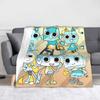 Dandys World Couverture de couette Goob Polaire Corail Peluche Cartoon Couverture légère fine pour Chambre à coucher Canapé Couvre-lit