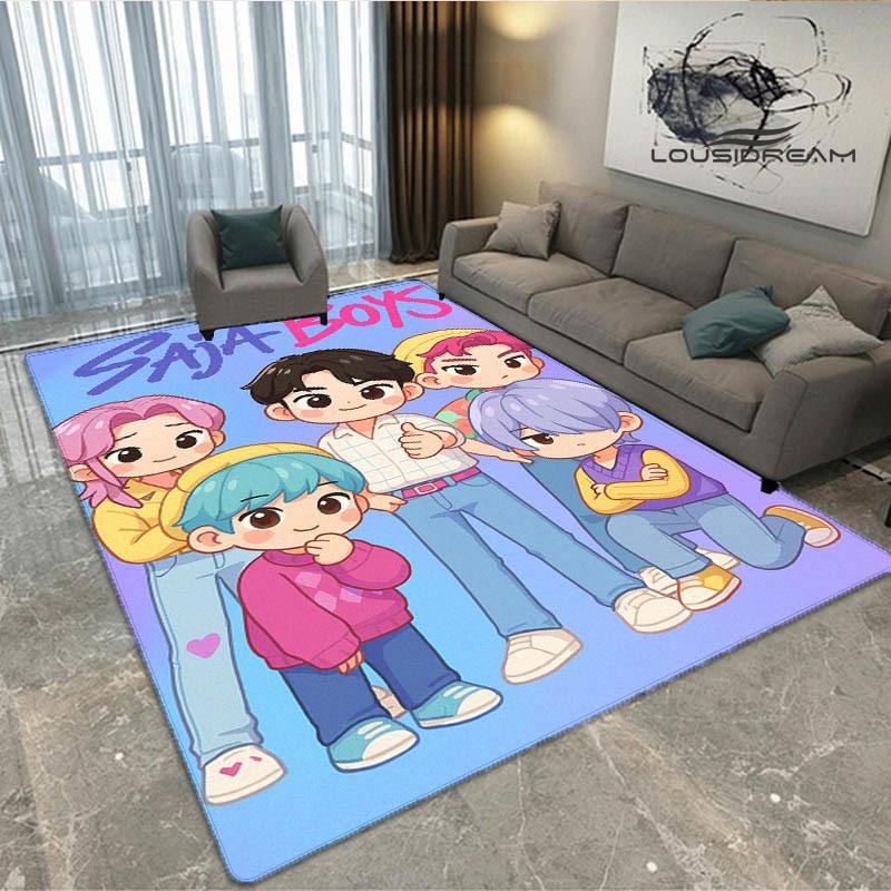 KPop Lovci na démonov potlačený koberec Protišmykový koberec vonkajšie koberce kusový koberec Domová dekorácia spálne koberec do spálne narodeninový darček