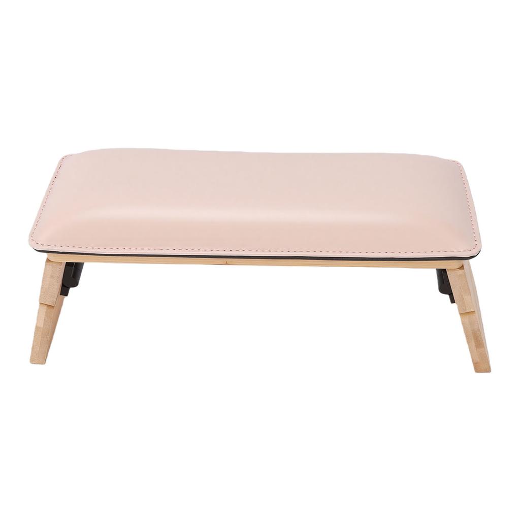 Repose-main pour ongles pliable en cuir PU 3 hauteurs Repose-bras pour ongles pour salon de manucure utilisation à la maison Rose