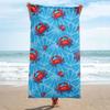 Beach Towel Crab Pattern Sun Protection Windproof Suitable For Swimming Pool Camping Travel Blanket