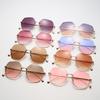 Summer Trendy Sunglasses with Frameless Edges and Gradient Shades Women Fashionable Large Frame Glasses Non-Polarized Fashion Accessory 