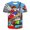 Summer 3D Digital Color Cartoon Animation Mario Print Children's Casual Comfortable Short Sleeved T-shirt