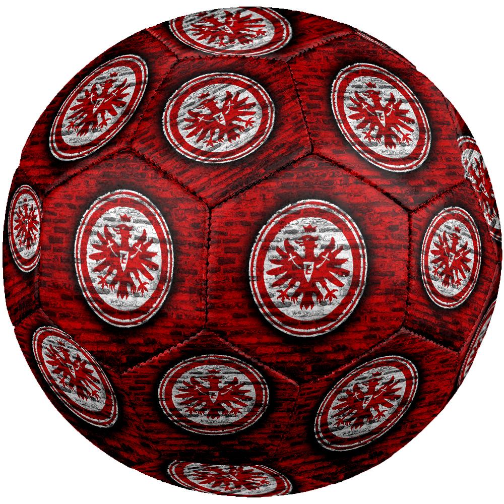 Eintracht Frankfurt Logo Size5 Soccer Ball, Colorful, Suitable for All Ages, Machine-stitched, PVC Material, Competition Grade,durable and High Bounce