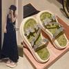 Wear versatile Roman sandals women's slippers beach shoes new fairy French 2025 summer wind with skirt butterfly