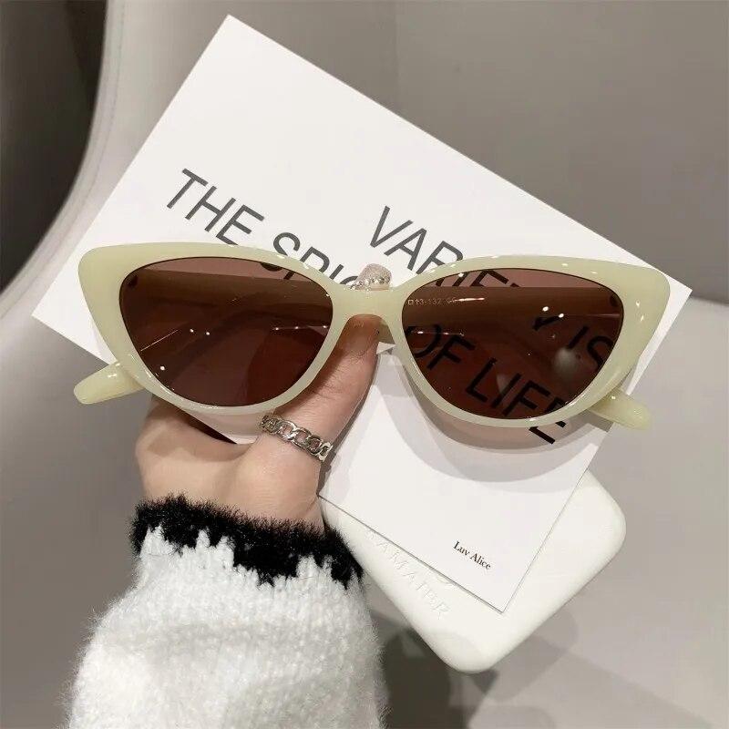 Trendy Cat Eye Sonnenbrille Vintage Sonnenbrille Sommer UV400 Shades Eyewear Outdoor Sonnenschutz Brille Oculos De Sol