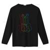 Guitars Electric T Shirt Colored Acoustic Classical For  vintage Washed Slightly Breathable Versatile Soft Casual Comfortable