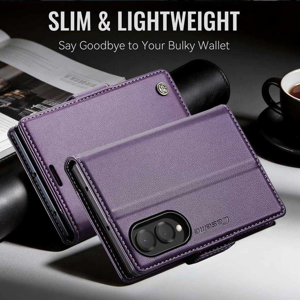 Custodia per Samsung Galaxy Z Fold 8 Portafoglio in Pelle Slot per Carte Blocco RFID Cavalletto Pieghevole Magnetico Antiurto Copertura di Lusso