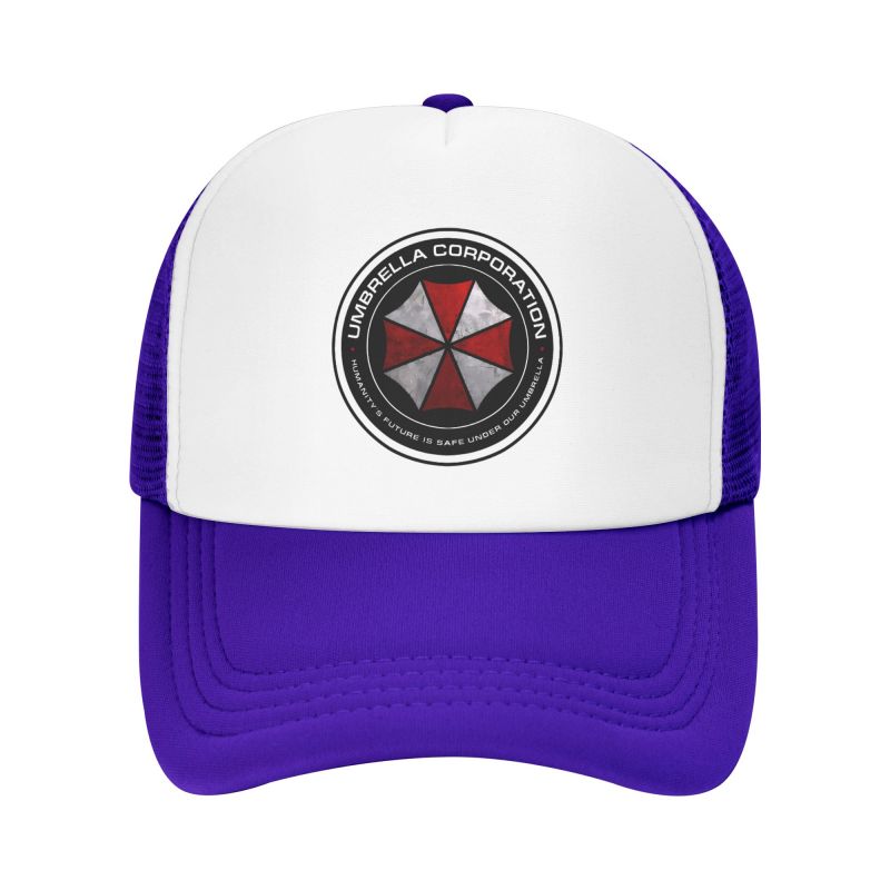 Umbrella Corporation Print Mesh Baseball Caps Unisex Hip Hop Adjustable Snapback Hat Women Men Summer Breathable Sun Visor Hats