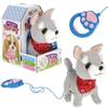 Interactive Dog On a Leash Mascot Schnauzer Walks Barks Toy