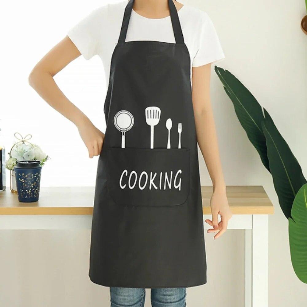 Keukenschort met Handafveegzakken Waterdicht en Oliebestendig voor Koken Bakken Chef's Favoriet Geweldig voor Mannen Vrouwen Volwassenen