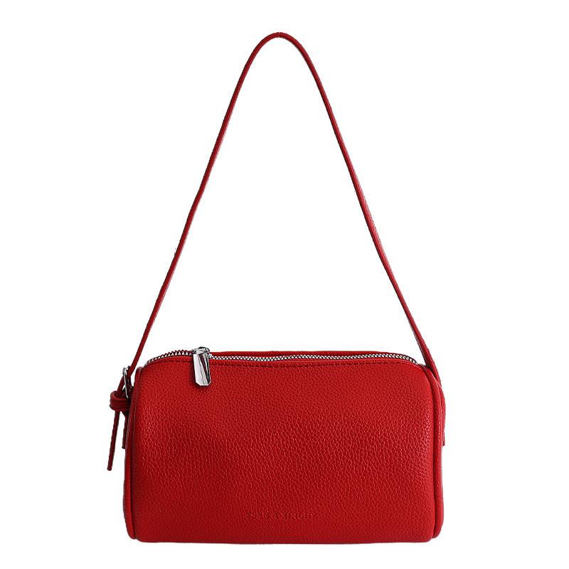 Pu Pillow Shape Shoulder Bag With Zipper Pocket For Daily Use And Fashionable Casual Style