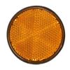 2Pcs Round Red Reflector Universal for Motorcycle ATV 5.6x0.8cm & 2 X 2Inch Round Orange Reflectors Universal