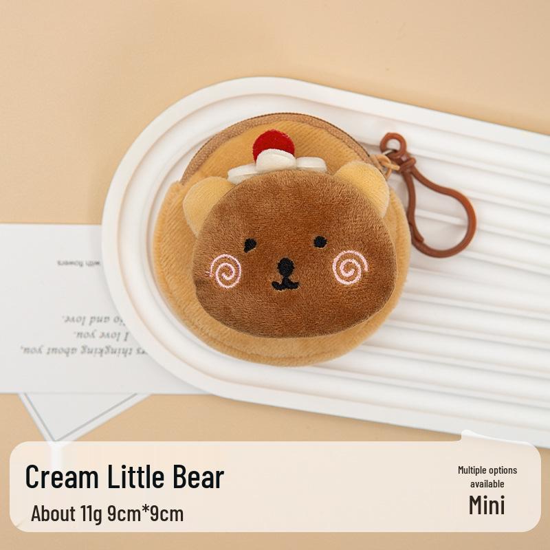 Cartoon Doll Plush Coin Purse: Custom Cute Mini Earphone & Storage Bag for Students and Children