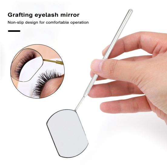 Detachable Lash Mirror Compact Convenient Handheld Anti-rust Sturdy Grafting Lash Mirror for Easy Eyelash Extensions