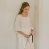 Peulaudeumali Pm_Relaxed Fit Peasant Blouse_Ivory