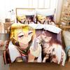 New 3D Print Monogatari Series Bedding Set Anime Araragi Koyomi Duvet Cover Double Twin Full Queen King Adult Kids Quilt Cover