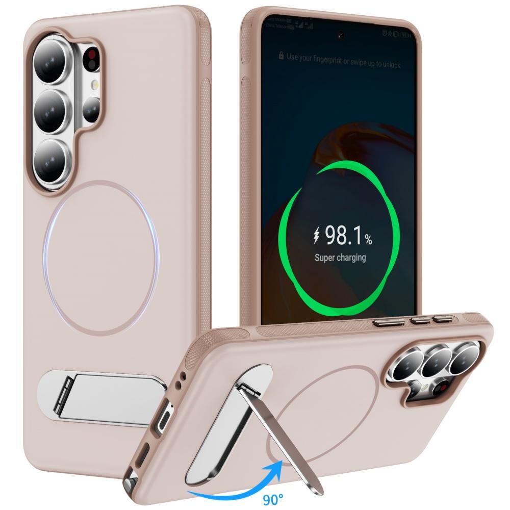 Husă de telefon metalică mată cu suport magnetic pentru Samsung S26 S25 Ultra S24 S26 S23 Plus S25 FE Pentru Magsafe Încărcare wireless
