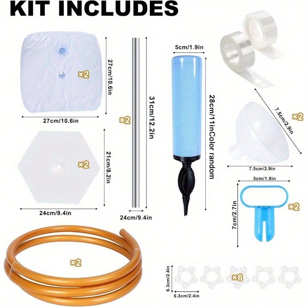 1 Set Balloon Arch Kit DIY Arbitrary Bending Shape Arch Stand Kit with Water Filled Base Idear for Mother Day Wedding Party