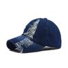 Men Women Hole Baseball Cap Summer New Washable Cotton Ponytail Hats Denim Sunhat Outdoor Sports Vintage Visor Casual Cap