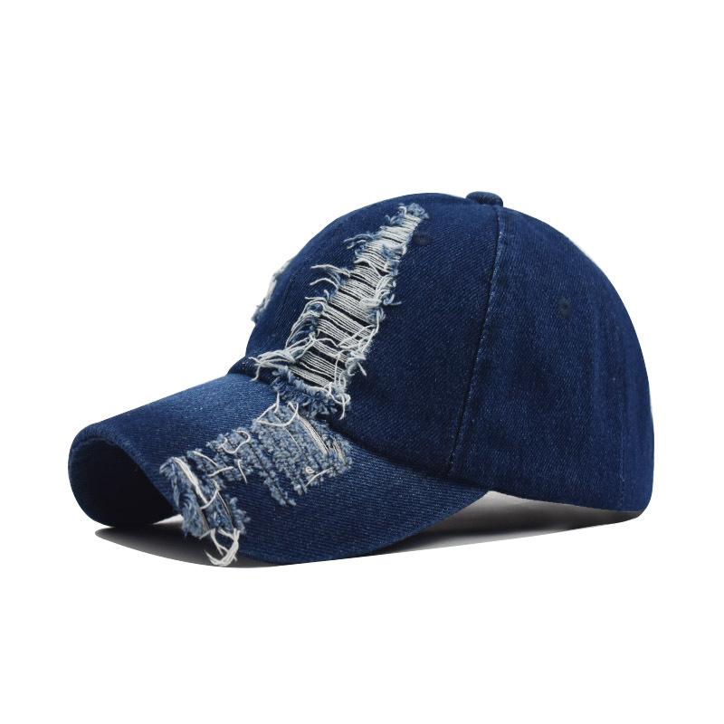 Men Women Hole Baseball Cap Summer New Washable Cotton Ponytail Hats Denim Sunhat Outdoor Sports Vintage Visor Casual Cap