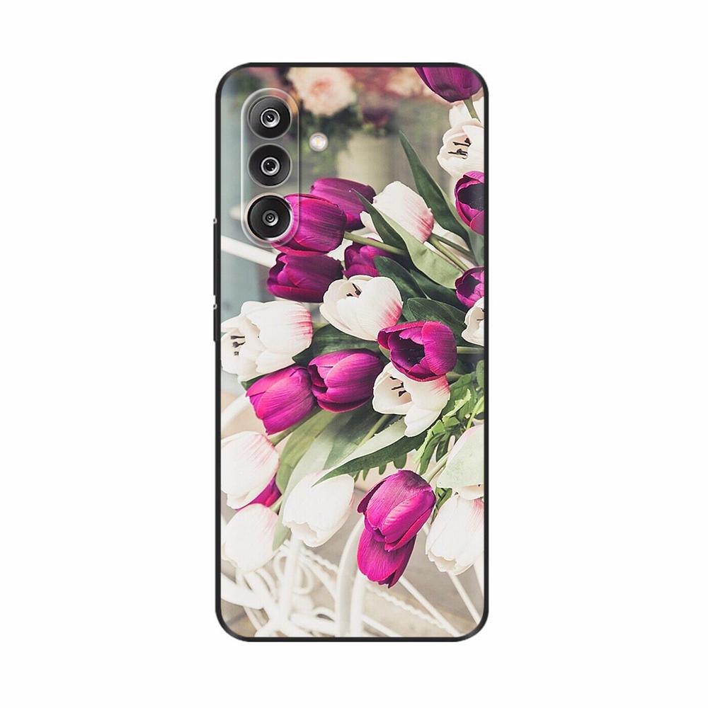For Samsung M36 5G Case M366B Cute Flowers Cat Painted Shockproof Silicone Back Cover For Samsung Galaxy M36 M35 M34 Phone Cases