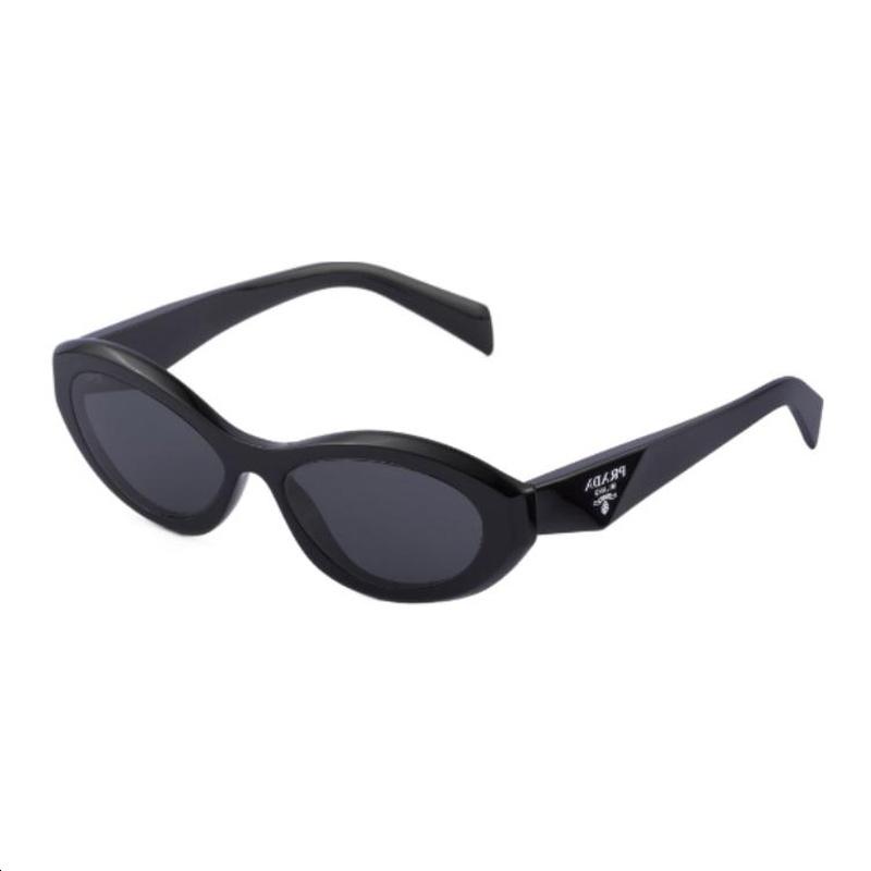 Prada Logo Detail Square Sunglasses Women's Black Black 56 Basic Packaging-glasses Case + Packaging Box