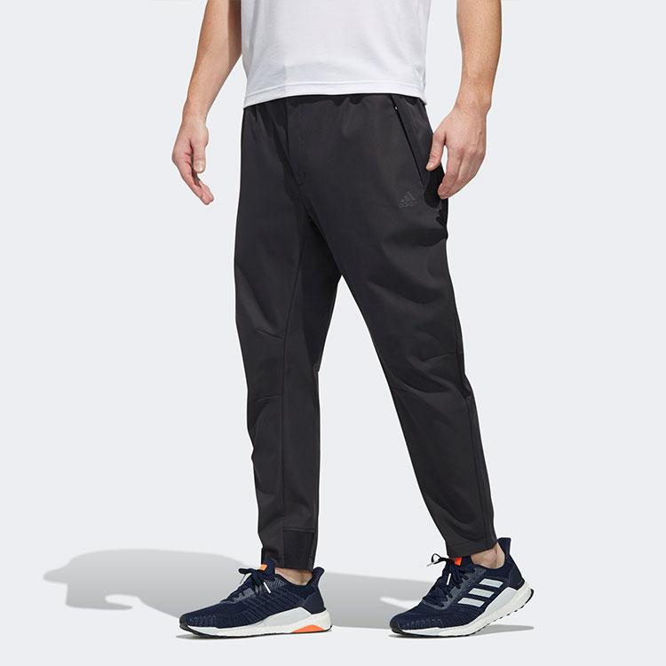 adidas Twill Textured Joggers Men Bottoms Black FM9372