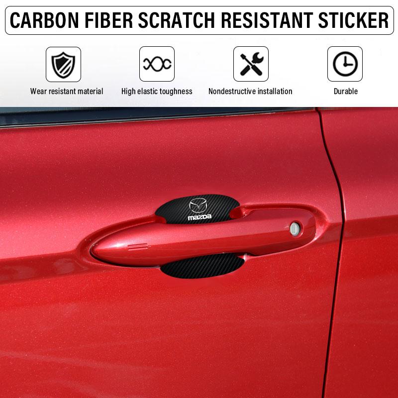 4 Stück Auto Türgriff Schutzaufkleber Emblem Autodekoration Styling Für Mazda 3 7 8 Atenza Axela 5 6 323 500 RX7 RX8 CX9 CX30 CX7 CX6 CX5