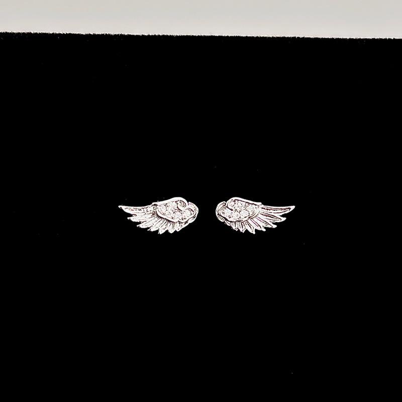 3/4Pcs Set Shiny Angel Wings Ear Studs Women Vintage Couple Creative Luxury Geometric Personality Cross Earrings Jewelry