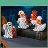 Halloween Ghost Pumpkin Ornament With Resin Craft For Haunted House Decorations And Parties