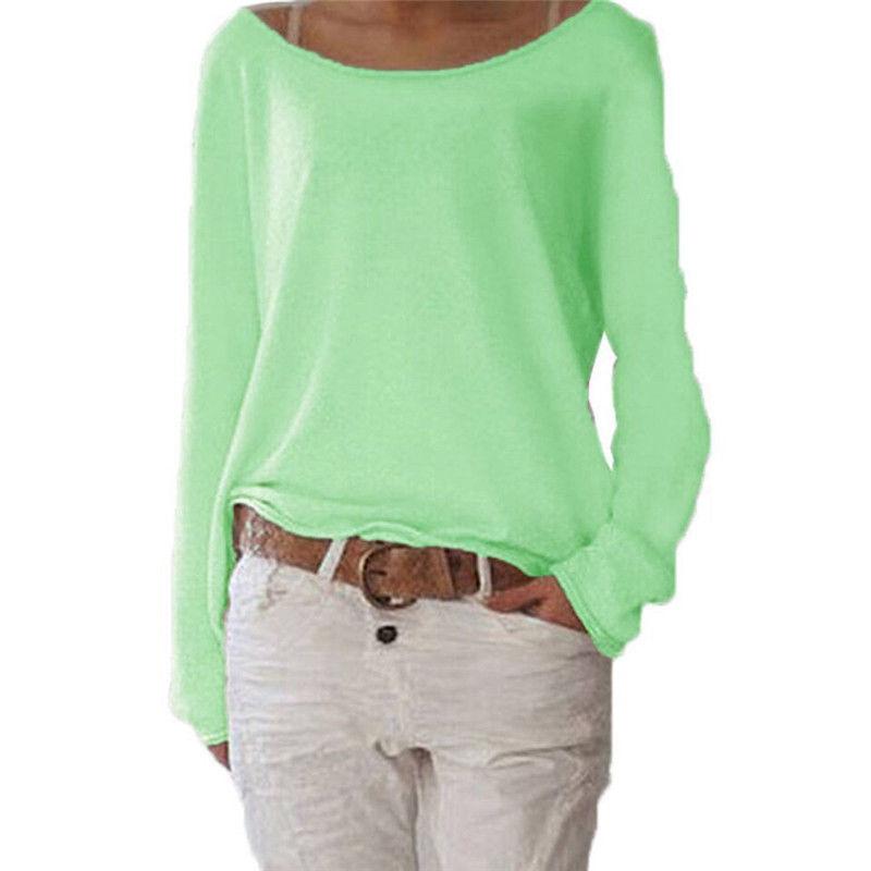 Cotton T Shirt For Women With Round Neck Long Sleeve Casual Fit Soft Comfort