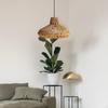 Pendant Lamp Shade Paper Rope Rattan Woven Wicker Lampshade for Kitchen Island, Bedroom, Restaurant,