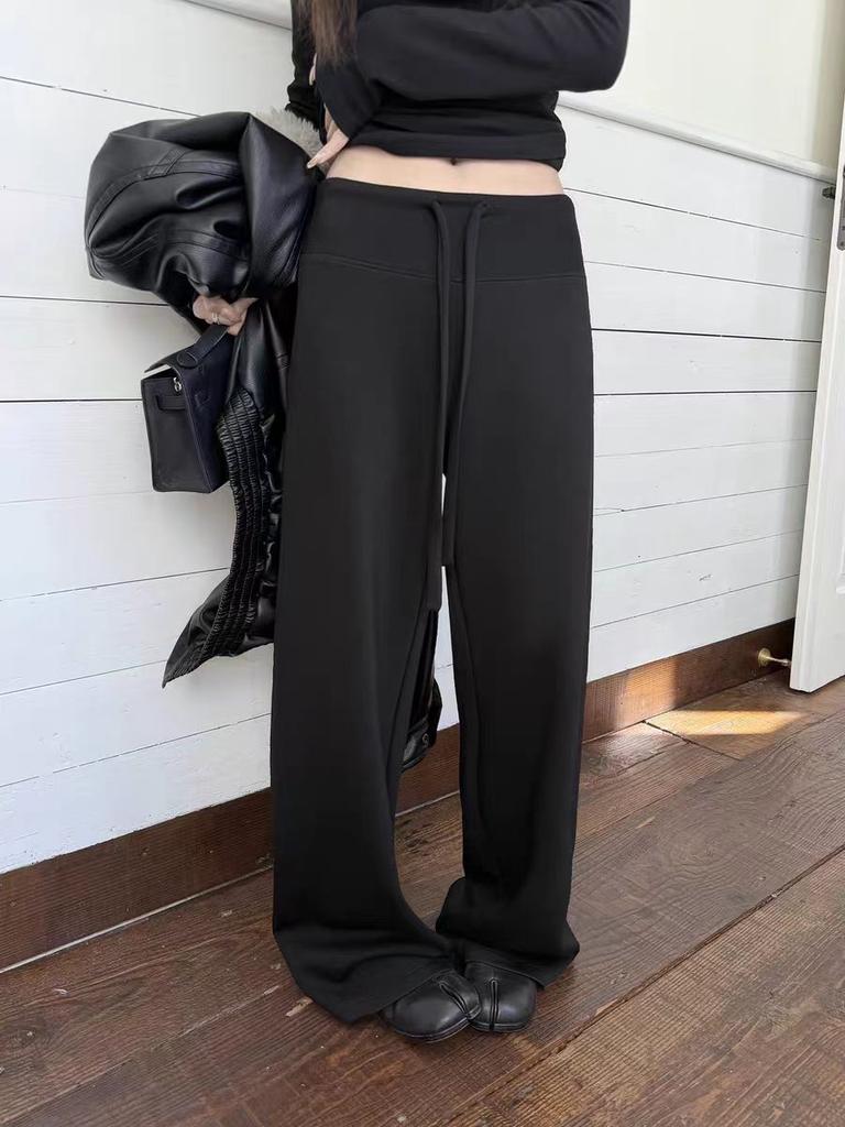 Relaxed Fit Womens Wide Leg Pants With Stretch Fabric For Casual Daywear